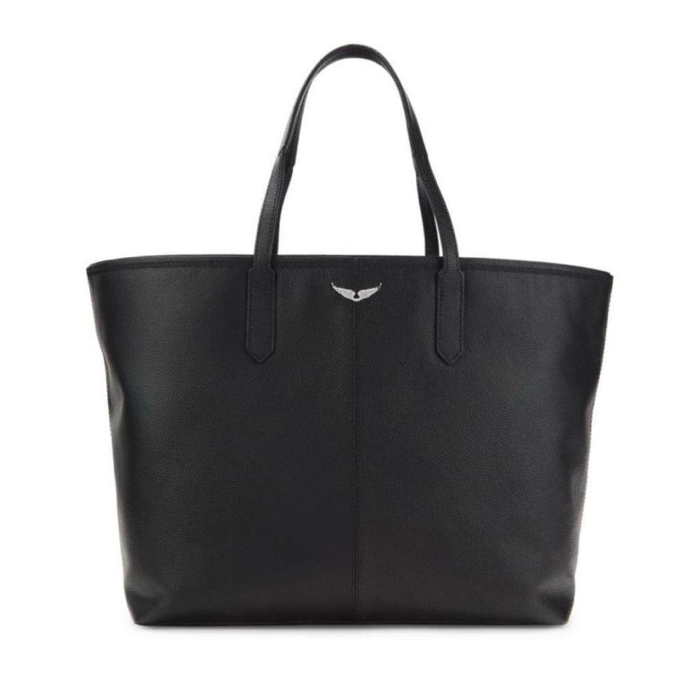ZADIG & VOLTAIRE Mick Pebbled Leather Tote in Black
